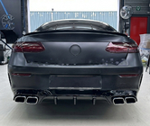Mercedes E-Klasse Coupé C238 2016–2024 Achterdiffuser Black met Chrome uitlaattips (AMG63 design) foto 4
