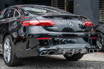 Mercedes E-Klasse Coupé C238 2016–2024 Achterdiffuser Black met Chrome uitlaattips (AMG63 design) foto 3