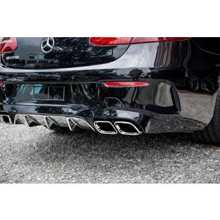 Achterdiffuser Black met Chrome uitlaattips (AMG63 design) foto 1