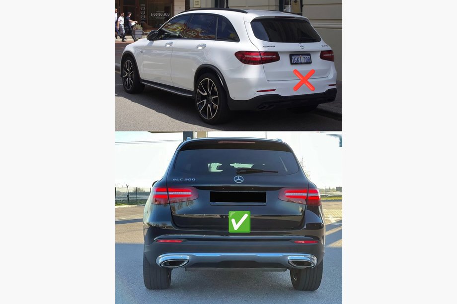 Mercedes GLC X253 2015–2022 Premium achterspatlappen (voor Base) Foto 5