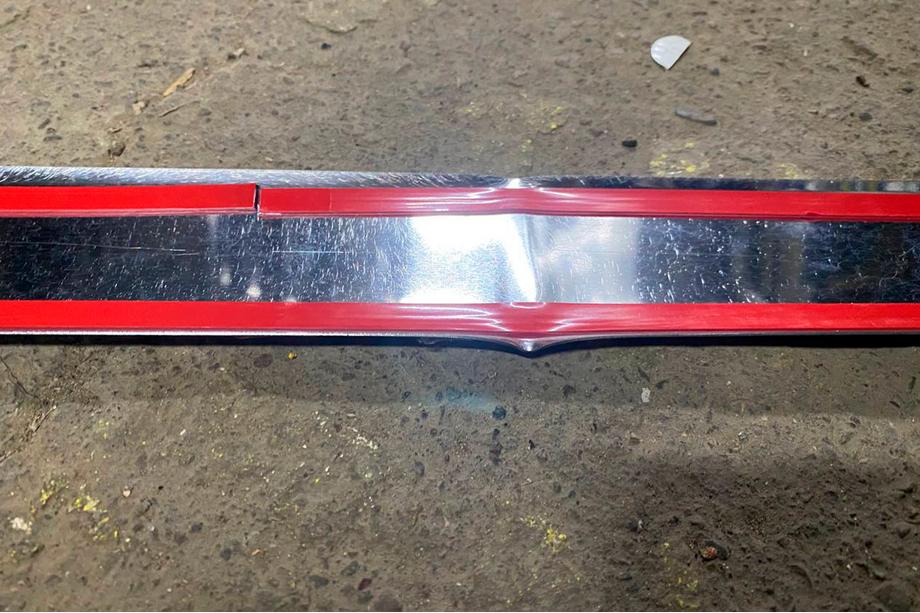 Fiat Ducato 2006–2025 Uitverkoop chromen sierstrip boven kentekenplaat (RVS) Carmos - Turks staal Foto 4