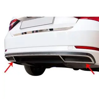 Carmos bumper eindstukken, RVS (2 stuks) foto 1