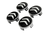 Citroen Naafdoppen voor velgen 60/56 mm (zwart met chroom, 4 stuks) foto 2