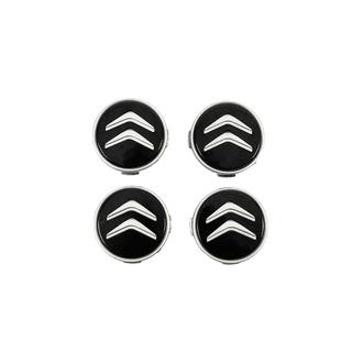 Naafdoppen voor velgen 60/56 mm (zwart met chroom, 4 stuks) foto 1