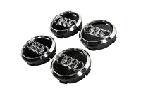 Audi Velgnaafdoppen 60/58 mm (zwart met chroom, 4 stuks) foto 2