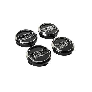 Velgnaafdoppen 60/58 mm (zwart met chroom, 4 stuks) foto 3