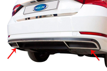Skoda Superb 2015–2024 OmsaLine RVS bumperhoekbeschermers achterbumper (2 stuks) foto 1