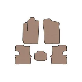 Rubberen automatten Carsuit (Beige)