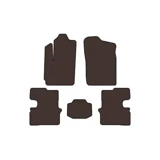 Rubberen automatten Carsuit (Bruin)