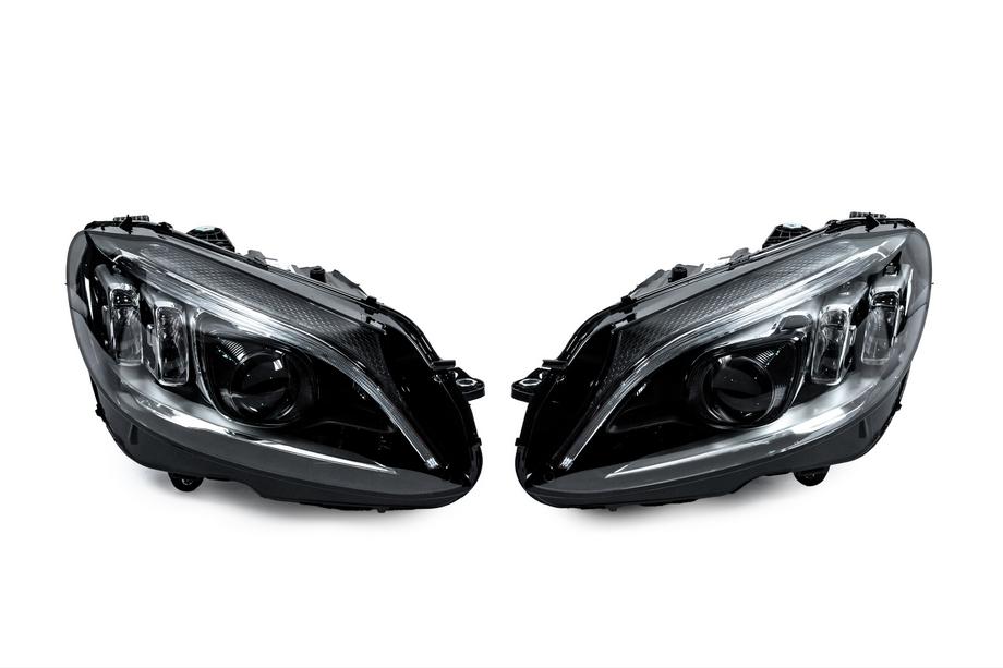 Mercedes C-klasse W205 2014–2021 Voorste koplampen met Full LED-modules (voor LED, 2 stuks) Foto 1