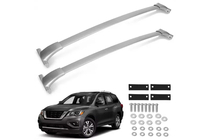 Nissan Pathfinder R52 2012–2021 Dakdragers (dwarsbalken) voor OEM dakrails (2 st.) Grijs foto 6