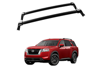 Nissan Pathfinder R53 2021– Dakdragers (dwarsbalken) voor OEM dakrails (2 st.) Grijs foto 1