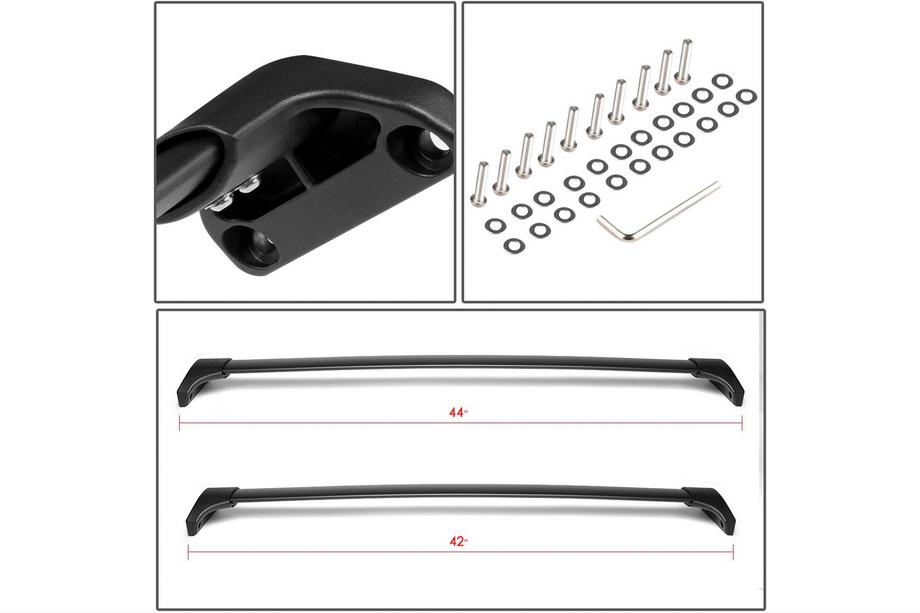 Acura MDX 2013–2020 Dakdragers (dwarsbalken) voor geïntegreerde dakrails OEM (2 stuks) Foto 13