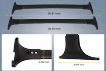 Ford EcoSport 2013–2022 Dakdragers (dwarsbalken) voor geïntegreerde dakrails OEM (2 stuks) Zwart foto 7