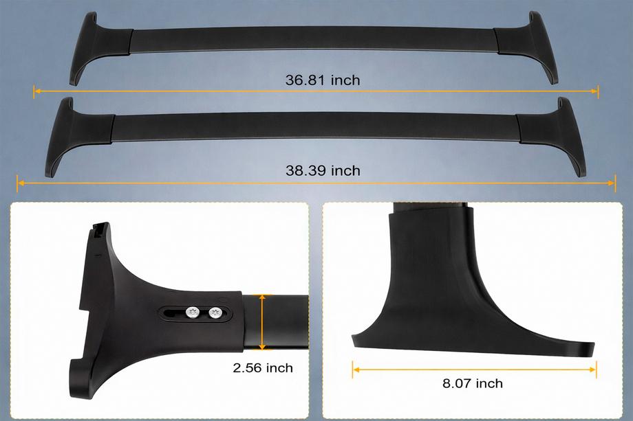 Ford EcoSport 2013–2022 Dakdragers (dwarsbalken) voor geïntegreerde dakrails OEM (2 stuks) Foto 7