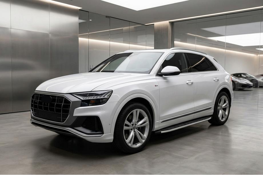 Audi Q8 2018– Fullmond side steps (2 stuks, aluminium) Image