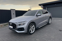 Audi Q8 2018– Zijdrempels Vision New Grey (set van 2, aluminium) foto 1