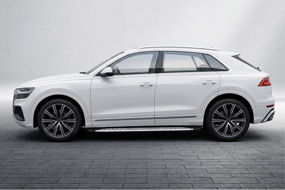 Audi Q8 2018– Side steps Shining V1 (2 st., aluminium) Image