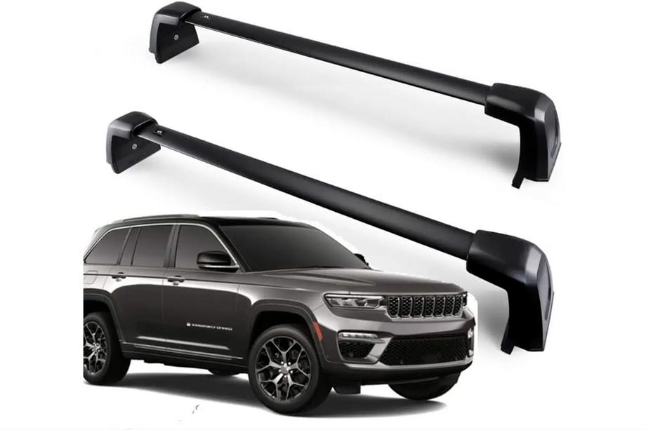 Jeep Grand Cherokee WL 2021– Dakdragers (dwarsbalken) voor geïntegreerde dakrails OEM (2 stuks) Zwart Foto 2