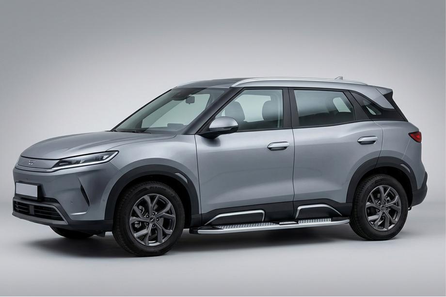 BYD Atto 2/Yuan Up 2024– Mevsim Grey side steps (2 stuks, aluminium) Foto 1
