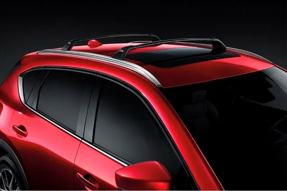 Mazda CX-5 2017–2025 Dakdragers (dwarsbalken) voor geïntegreerde dakrails HARMS (2 stuks) Image