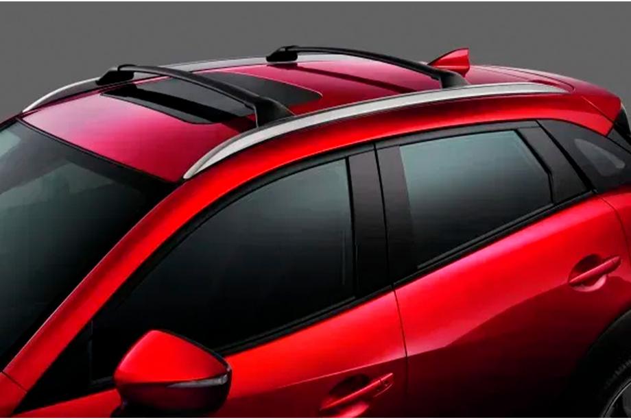 Mazda CX-5 2017–2025 Dakdragers (dwarsbalken) voor geïntegreerde dakrails HARMS (2 stuks) Zwart Foto 3
