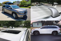 Toyota Highlander 2013–2019 Dakdragers (dwarsbalken) voor geïntegreerde dakrails OEM (2 stuks) Zwart foto 2