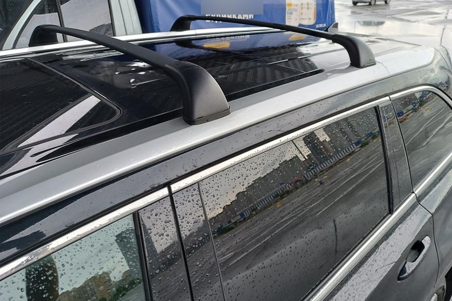 Toyota Highlander 2013–2019 Dakdragers (dwarsbalken) voor geïntegreerde dakrails OEM (2 stuks) Zwart Image