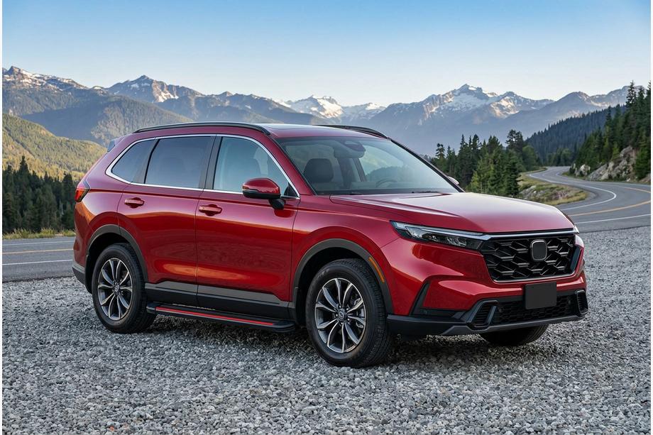 Honda CRV 2022– Side steps Maya Red (2 stuks, aluminium) Image