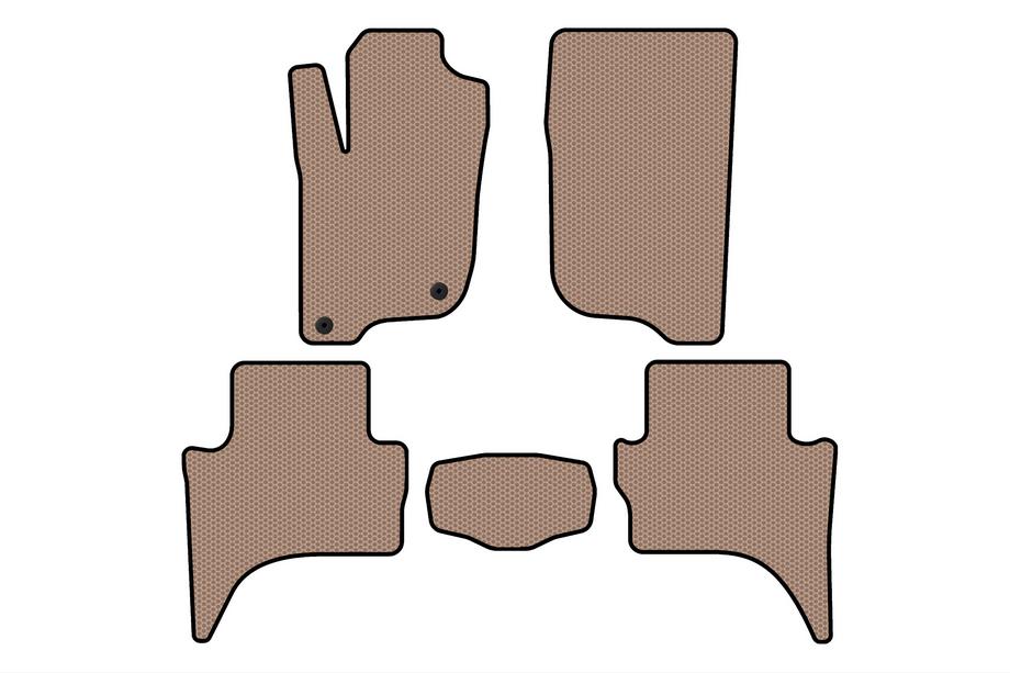 Mitsubishi L200 2015–2024 Rubberen automatten Carsuit (Short base, Beige) Image