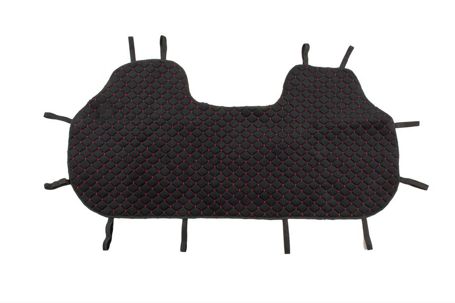 Achterbankhoezen Velours (set, zwart met rood stiksel) Foto 2