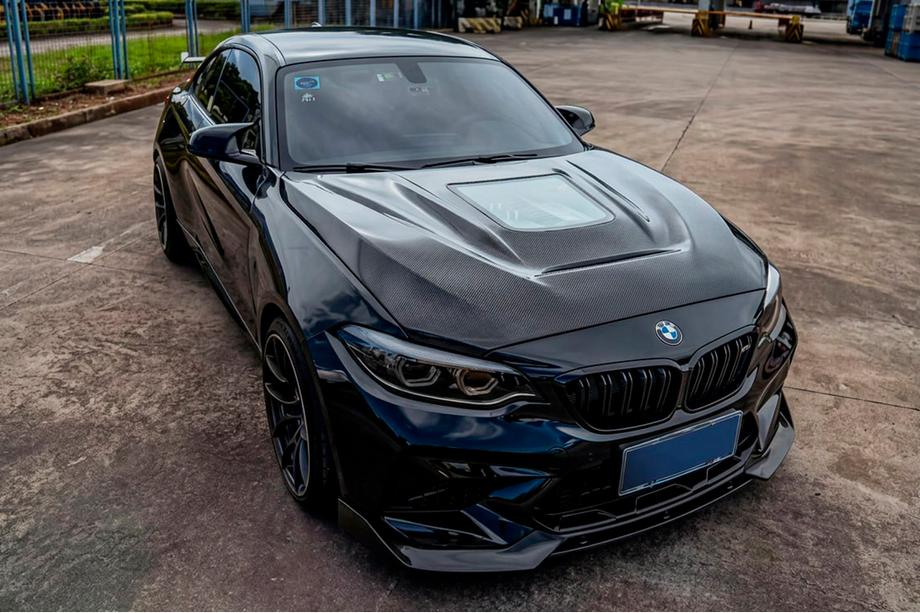 BMW 2-serie F22/F23 2014–2021 Motorkap V2 (carbon) Foto 1