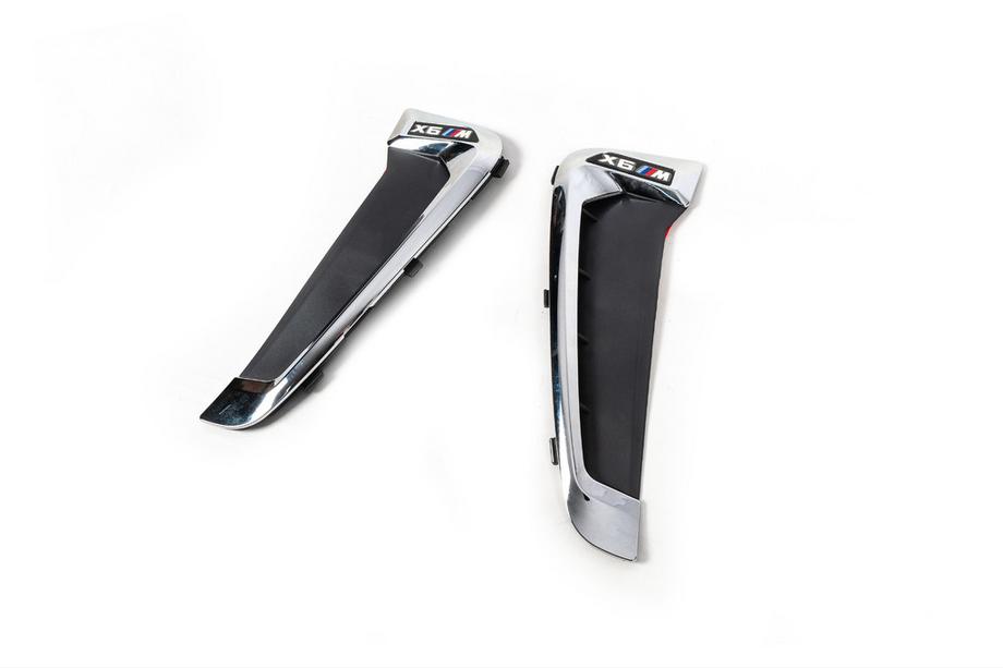 BMW X6 F16 2014–2019 Chromen zijroosters voor X6M F86 Image
