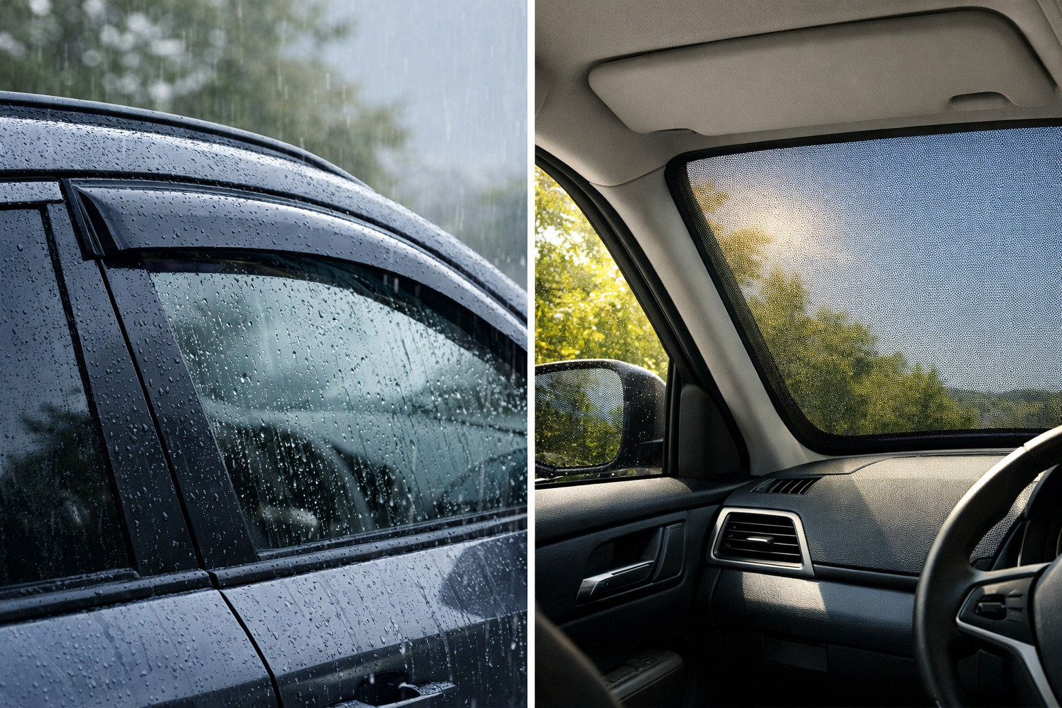Winddeflectors of zonneschermen: wat is handiger in de zomer en bij regen