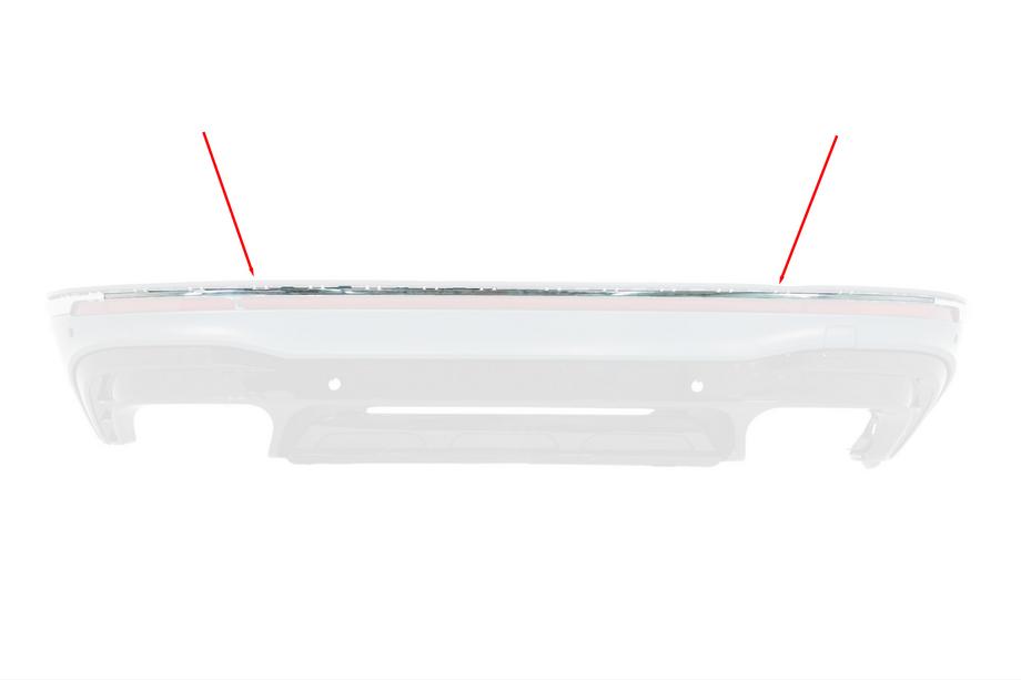Volkswagen Tiguan 2016–2023 Chroom inzetstuk voor achterbumper (midden, voor R 2021-2023) Image
