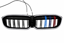 BMW 3 Serie G20/G21 2018– M-Color LED nierengrille (2022+, hoogglans zwart) foto 2