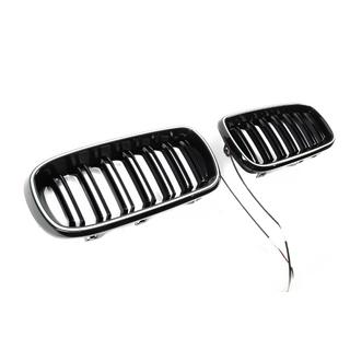 BMW niergrilles M-look LED (glanzend zwart) foto 4