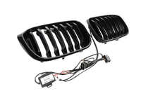 BMW X4 G02 2018– Niergrilles 1 Bar LED (2018-2021, glanzend zwart) foto 8