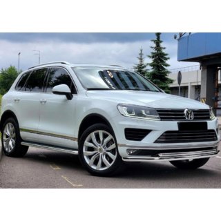 Voorbeschermbeugel ST014 (RVS) Volkswagen Touareg 2010–2018