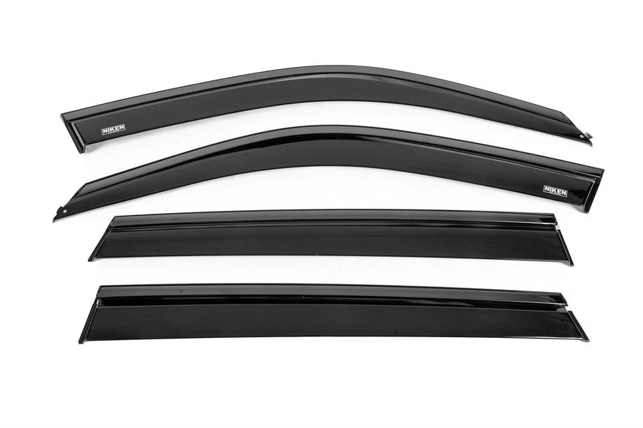 BMW X5 E70 2007–2013 Winddeflectors met zwarte sierlijst Niken Luxury (4 stuks) Image
