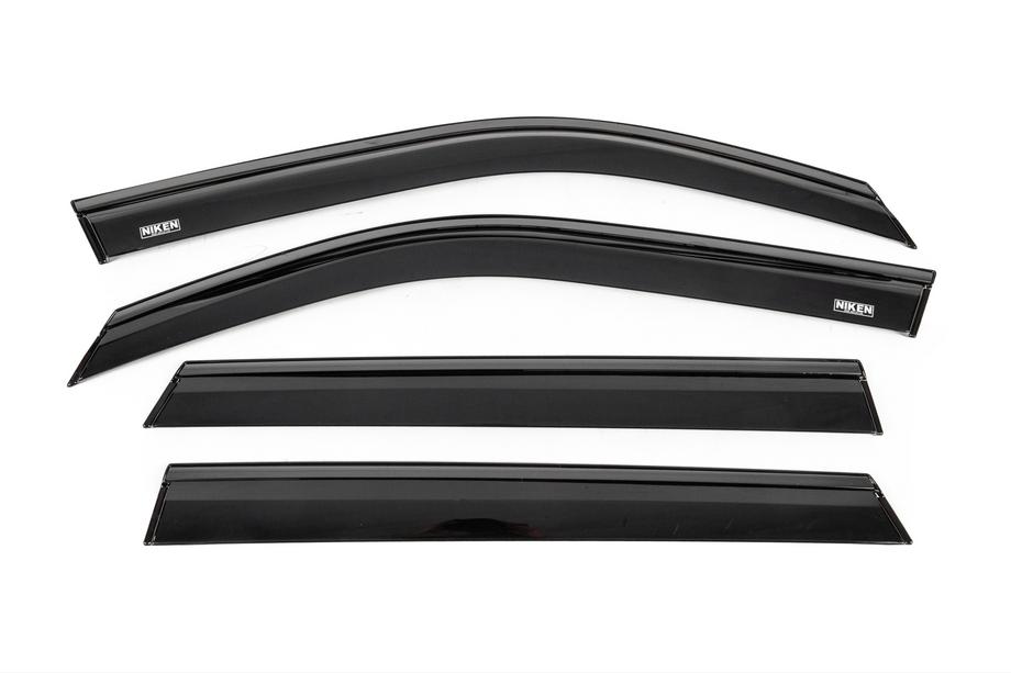 Renault Duster 2024– Winddeflectors met zwarte sierlijst Niken Luxury (4 stuks) Image