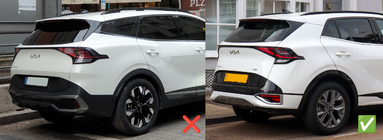 Kia Sportage 2021– Winddeflectoren met zwarte sierlijst Niken Luxury (voor SWB, 4 stuks) foto 5