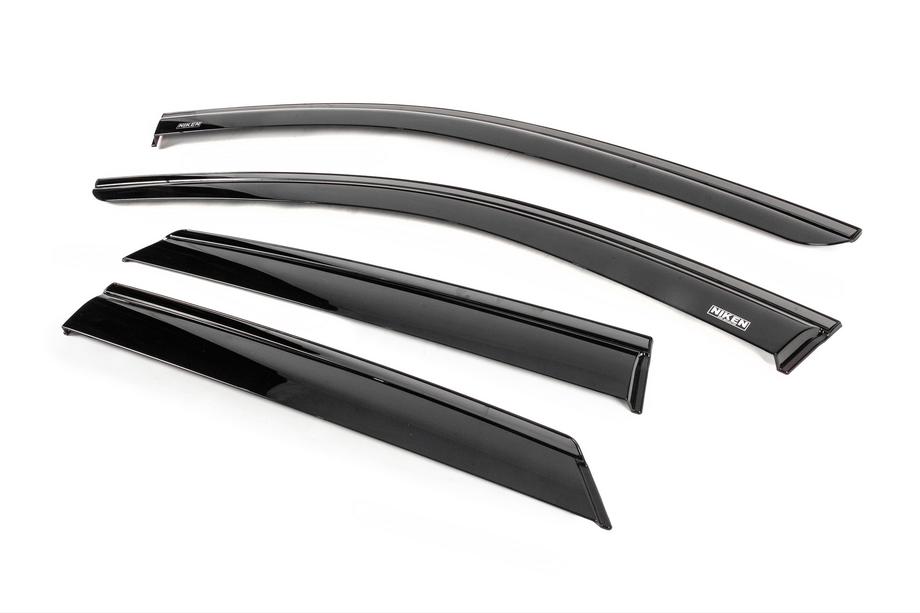 Mercedes ML W164 2005–2011 Winddeflectors met zwarte sierlijst Niken Luxury (4 stuks) Foto 2