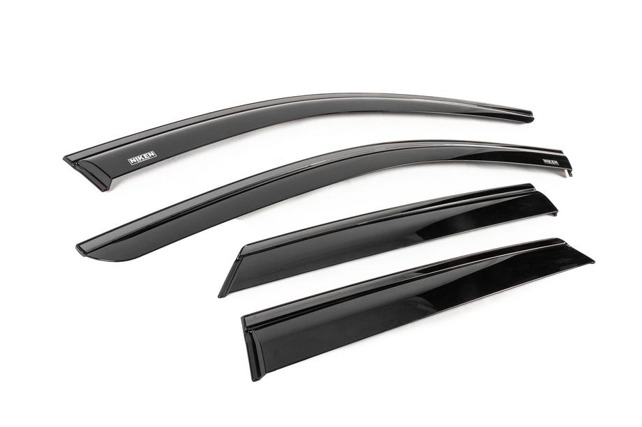 Mercedes ML W164 2005–2011 Winddeflectors met zwarte sierlijst Niken Luxury (4 stuks) Foto 3