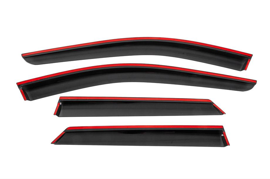 Mercedes ML W164 2005–2011 Winddeflectors met zwarte sierlijst Niken Luxury (4 stuks) Foto 4