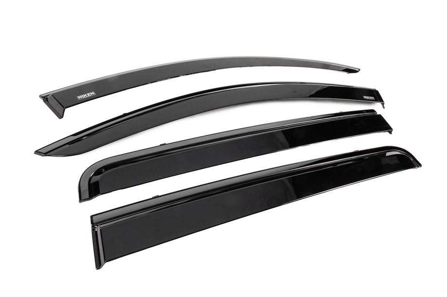 Mitsubishi L200 2015–2024 Winddeflectors met zwarte sierlijst Niken Luxury (4 stuks) Foto 3