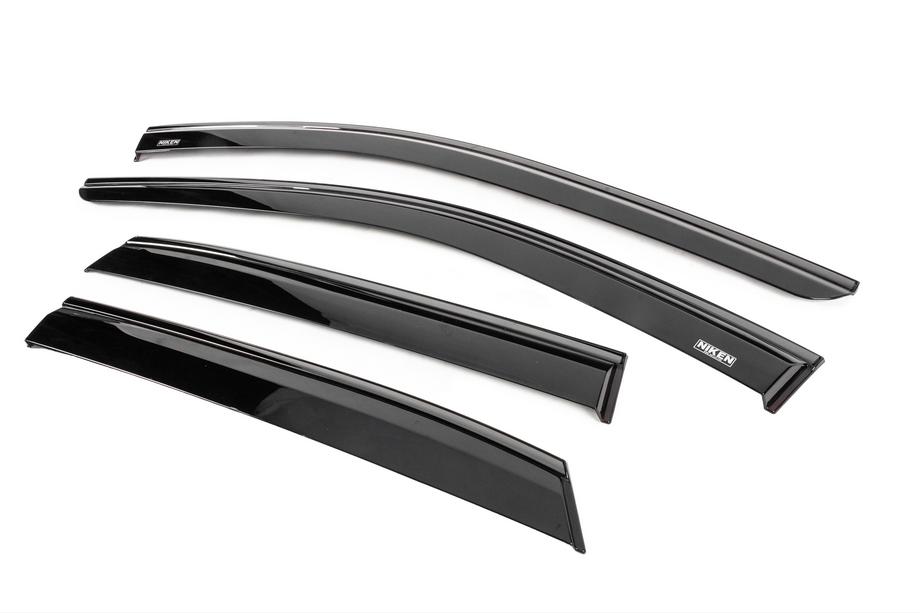 Nissan Qashqai 2021– Winddeflectors met zwarte sierlijst Niken Luxury (4 stuks) Foto 2