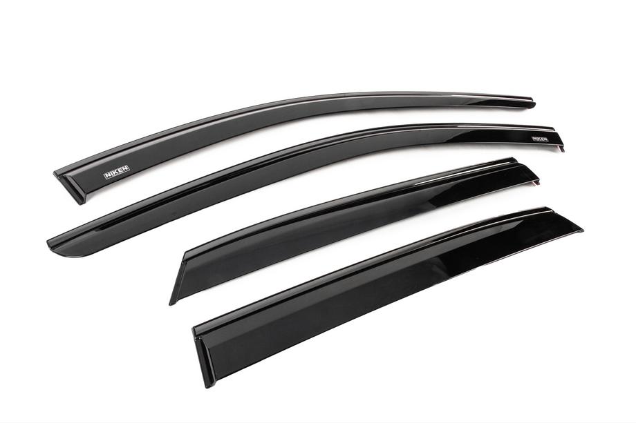 Nissan Qashqai 2021– Winddeflectors met zwarte sierlijst Niken Luxury (4 stuks) Foto 3