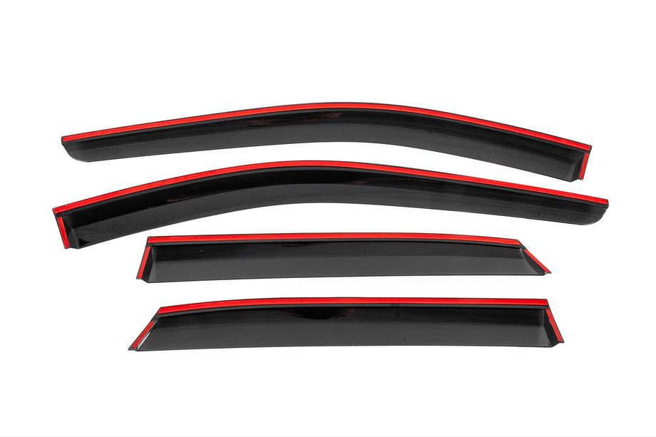 Nissan Qashqai 2021– Winddeflectors met zwarte sierlijst Niken Luxury (4 stuks) Foto 4