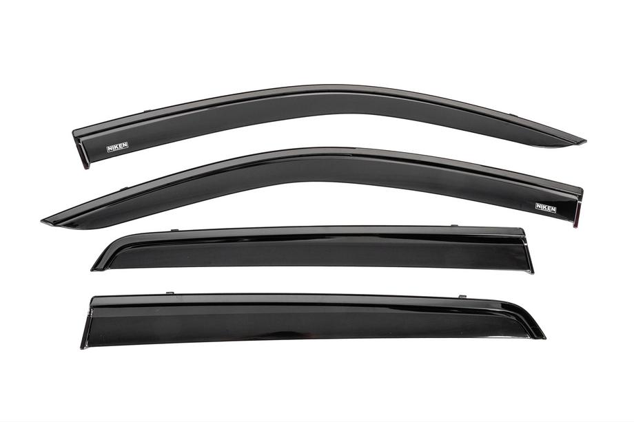 Toyota Hilux 2015– Winddeflectors met zwarte sierlijst Niken Luxury (4 stuks) Foto 1